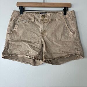 American Eagle Outfitters Khaki Shortie Shorts 8